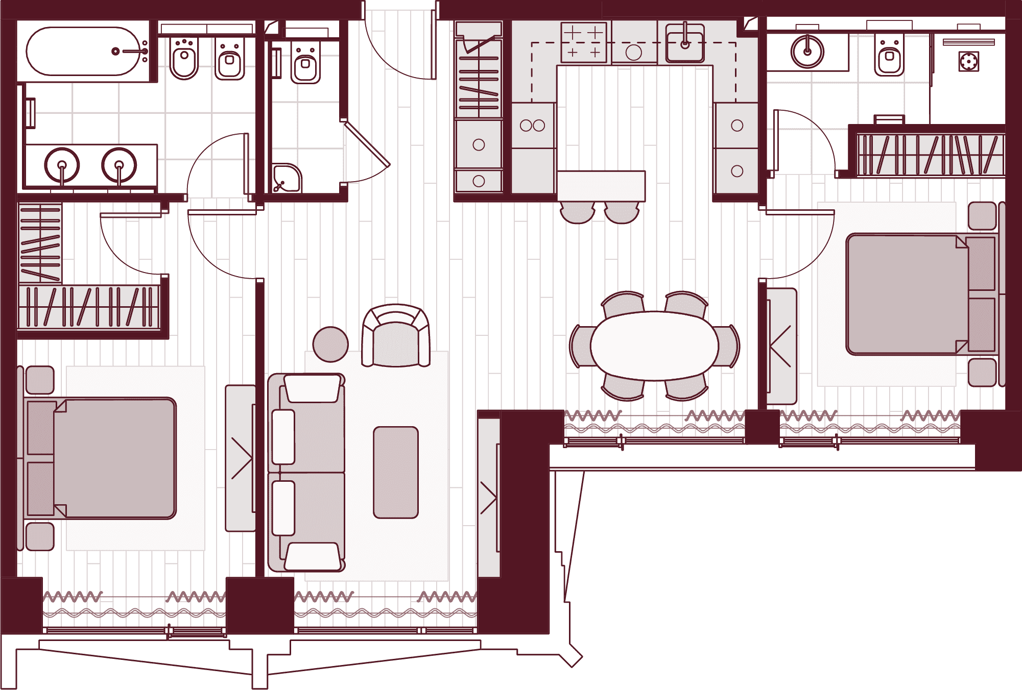 План квартиры Central Park Tower