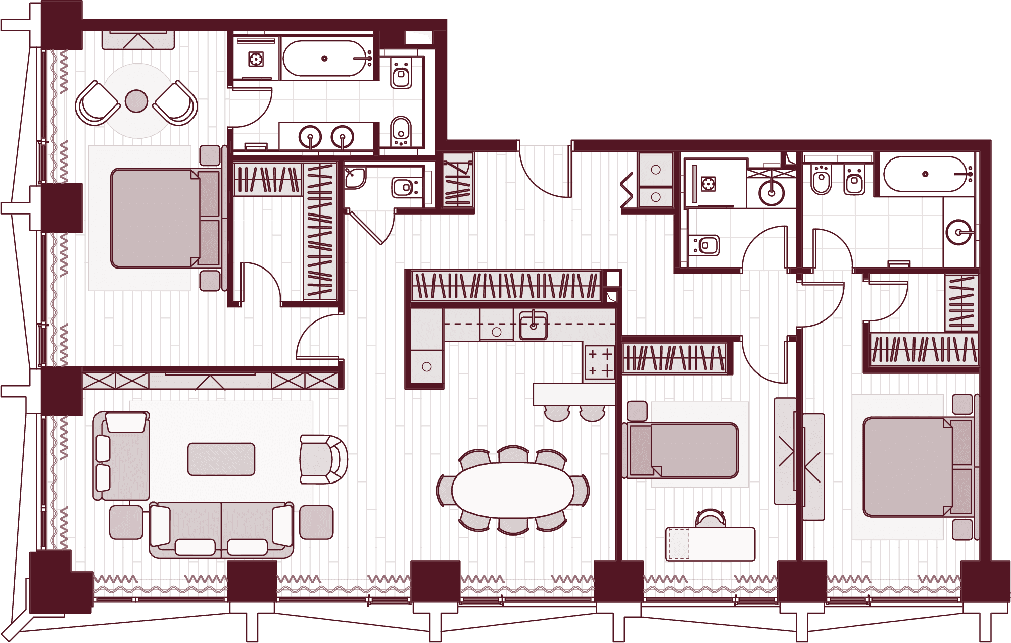 План квартиры Central Park Tower