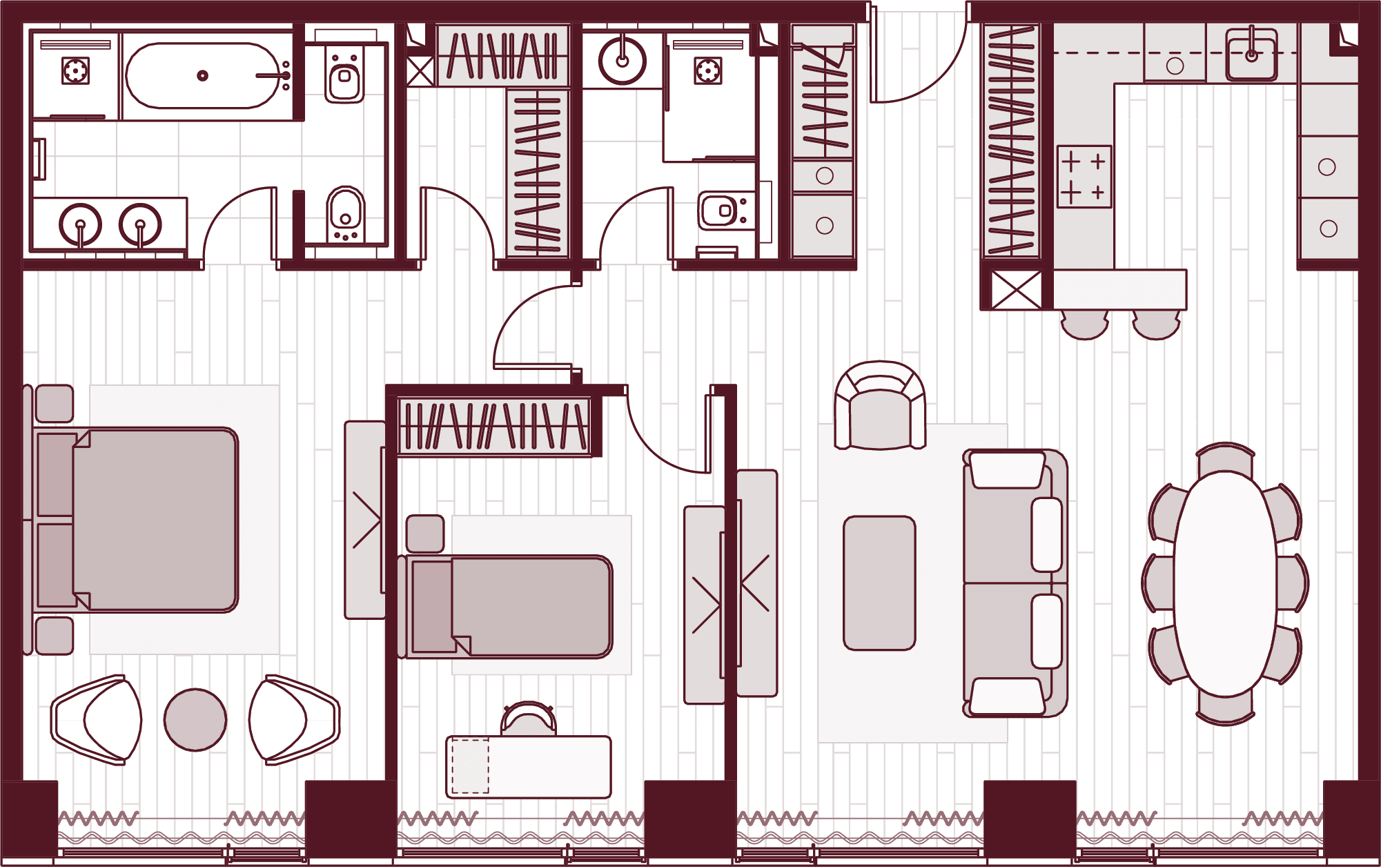 План квартиры Central Park Tower