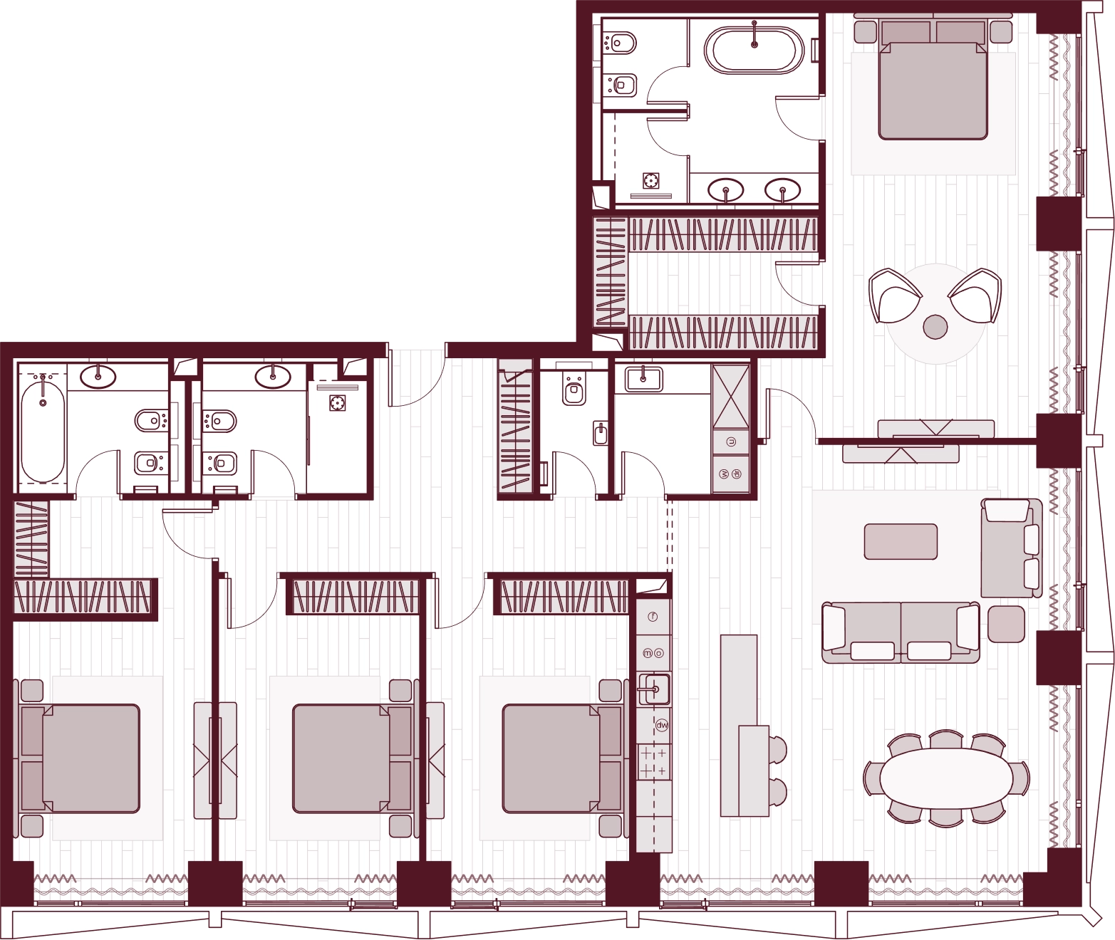 Пятикомнатные