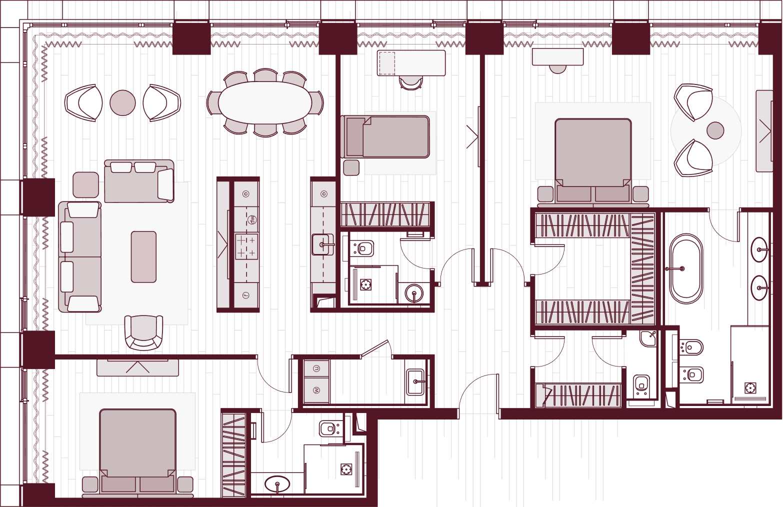 Четырехкомнатные